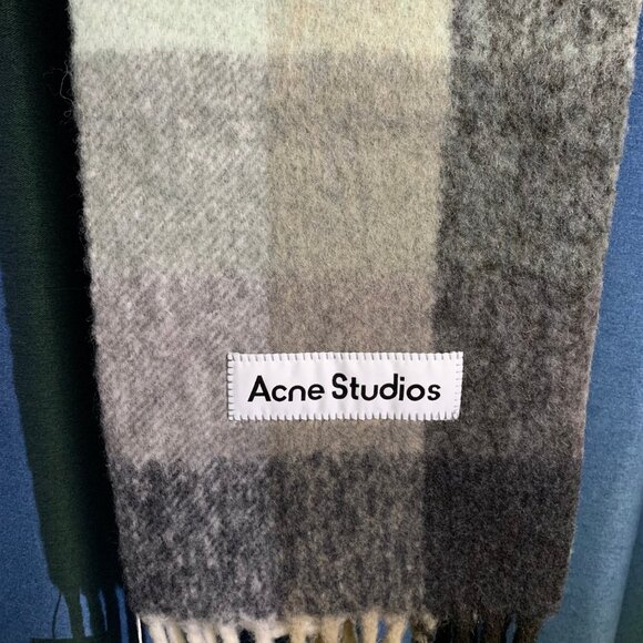 Acne Studios Mohair Check Scarf - Picture 3 of 7